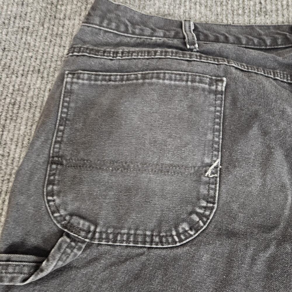 Dickies Carpenter Pants Mens 44 x 30 Gray Denim Workwear Utility Pocket Hammer - Picture 12 of 12